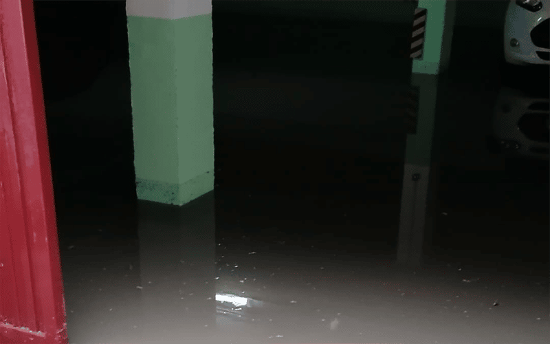 Imagen de un garaje afectado por las lluvias (foto: Plataforma de Afectados por las Inundaciones)
