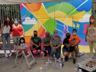 Mural participativo LGTBI en el Paseo de la Misericordia de Arganda del Rey