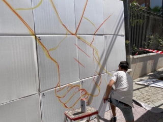 Mural participativo LGTBI en el Paseo de la Misericordia de Arganda del Rey