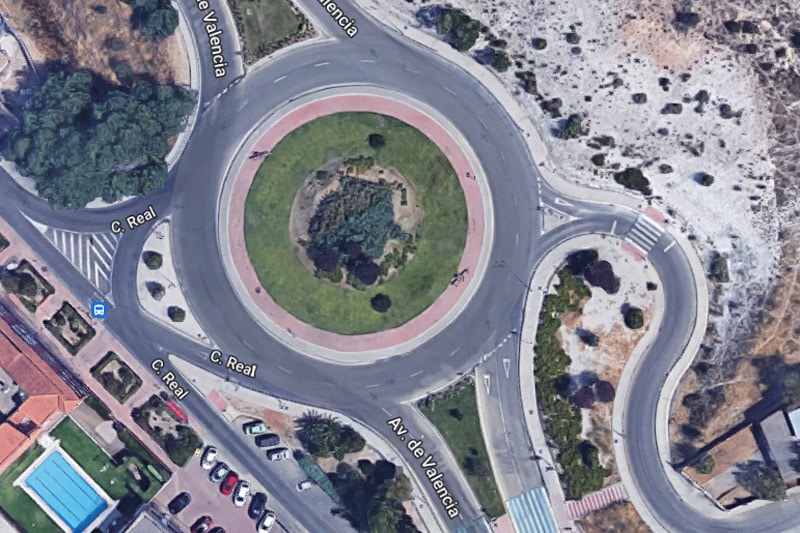 Rotonda donde se ubicará la escultura en homenaje a las víctimas de la Covid  (Google Maps)