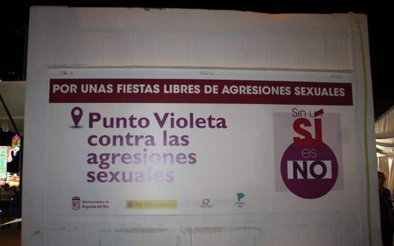 Cartel de presentación del punto violeta de las fiestas de la Virgen de El Carmen de La Poveda, en Arganda del Rey (Fuente: Ayuntamiento de Arganda del Rey)