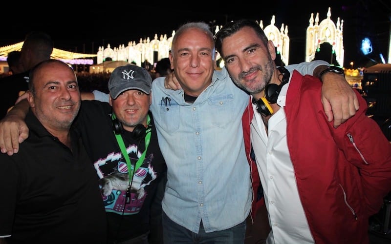 Joe Díaz, Paco 'Lampis', eMeBravo y José Aguilera, en el Festival del Recuerdo celebrado en Arganda del Rey