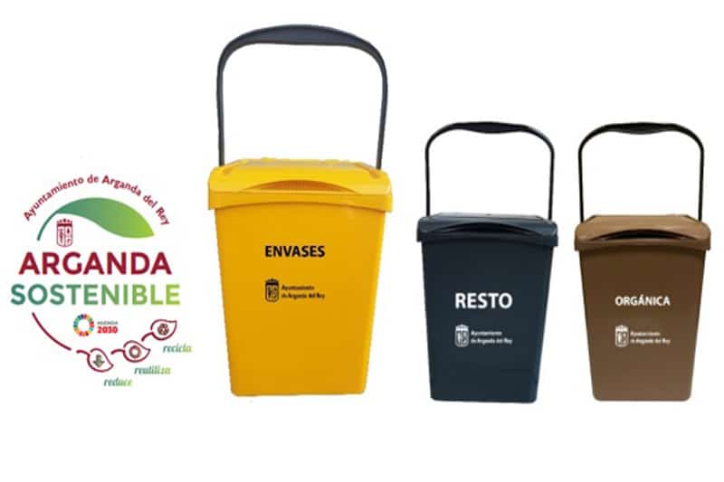Arganda entregará gratuitamente a todos los vecinos tres contenedores domésticos y 180 bolsas de basura