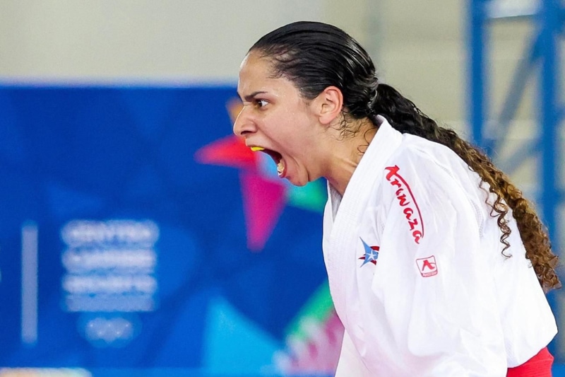 Janessa Fonseca tras alzarse con el oro en los Juegos Olímpicos Centroamericanos y del Caribe (foto: Club Iván Leal)