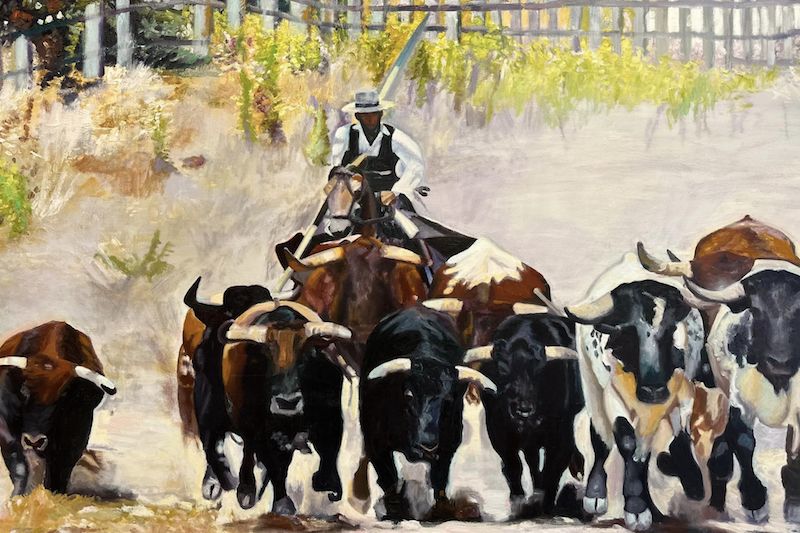 Los acrílicos y óleos de Menchu Marcos protagonizan la muestra de arte taurino de Arganda
