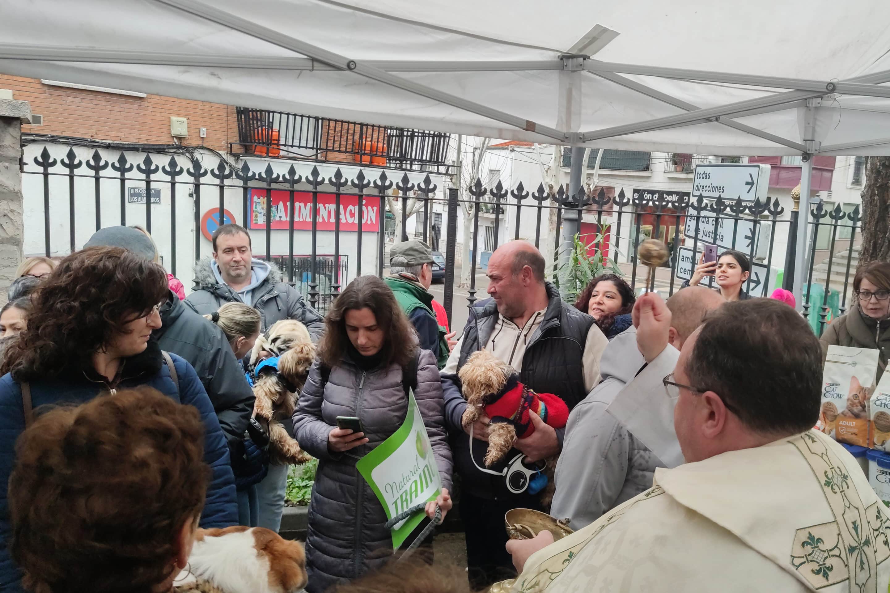 Decenas de personas acudieron a la ermita con sus mascotas