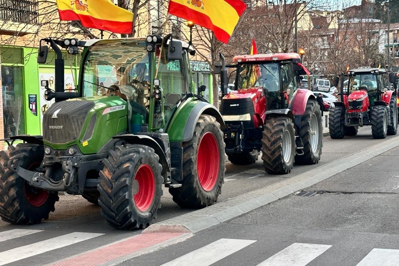 Unos 100 tractores partirán el lunes desde Arganda en una nueva movilización hasta la sede del Parlamento Europeo en Madrid