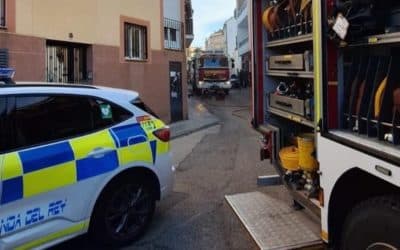 Arde una vivienda de la calle Peñón de Gibraltar de Arganda en la que se hallaba un padre con sus hijos