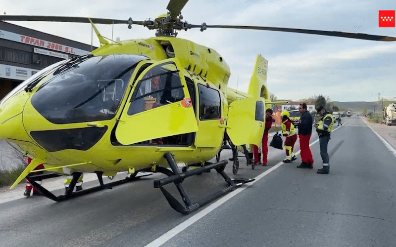 Un fallecido y cuatro heridos de diversa consideración en un grave accidente de tráfico en Arganda