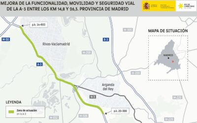 Transportes licita la redacción del proyecto para mejorar 11,5 kilómetros de la A-3 entre Rivas y Arganda del Rey: el tercer carril, más cerca